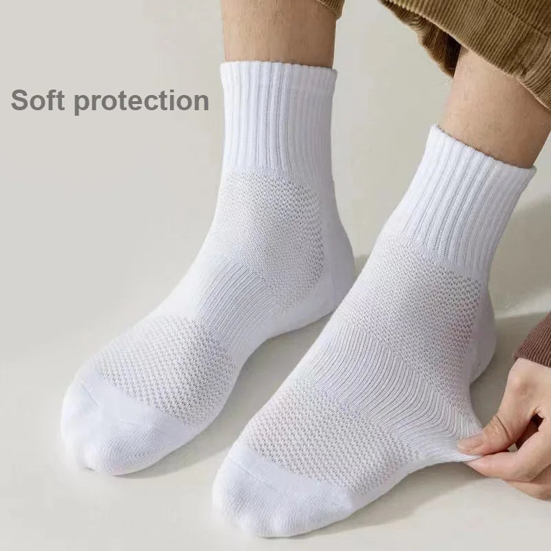 Men’s Cotton Winter Sports Socks – Thick Mid-Tube